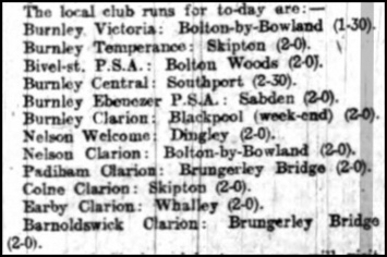Barnoldswick Clarion run to Brungerley Bridge, Clitheroe. Burnley Express, 23 May 1908